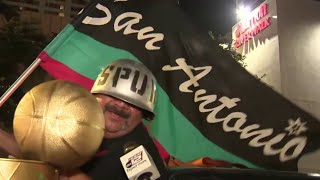 WATCH: Spurs fans honk downtown after massive Game 4 win to tie Western Conference finals