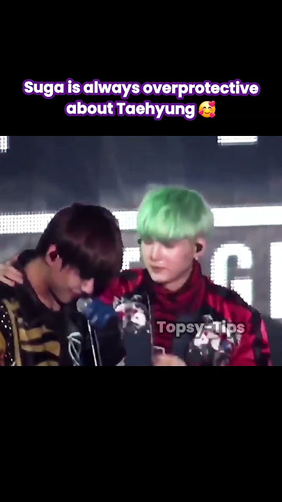 Suga is always overprotective about Taehyung #taehyung #thv #suga #yoongi #minyoongi #bts