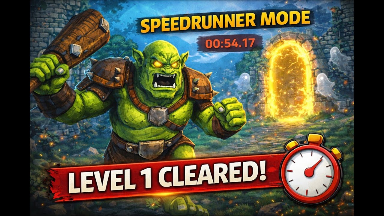 Megabonk Speedrunner Mode – Ogre Clears Level 1 FAST | Brutal Run, No Mistakes
