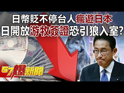 日幣貶不停台人瘋遊日本！ 日開放「游牧簽證」恐引狼入室？-邱敏寬 徐俊相《57爆新聞》精選篇 網路獨播版-2100-1