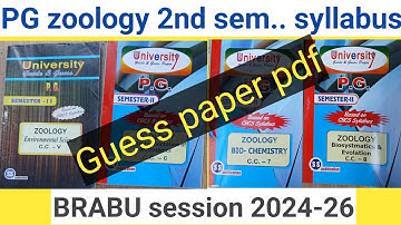 Msc zoology 2nd semester syllabus bihar University session 2024-26 pg zoology syllabus second sem...