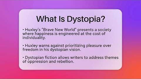 What Is Dystopia? - The Prose Path
