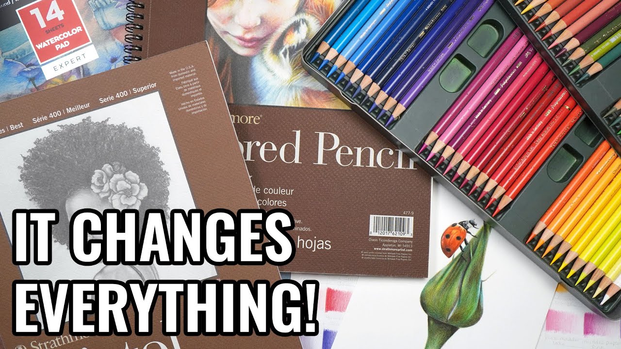 Лучшая бумага для цветных карандашей? Сравнение бок о бок