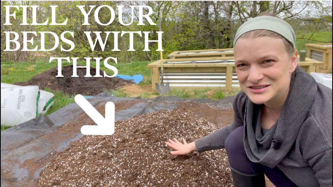 Filling Raised Garden Beds How to Make Mel's Mix YouTube