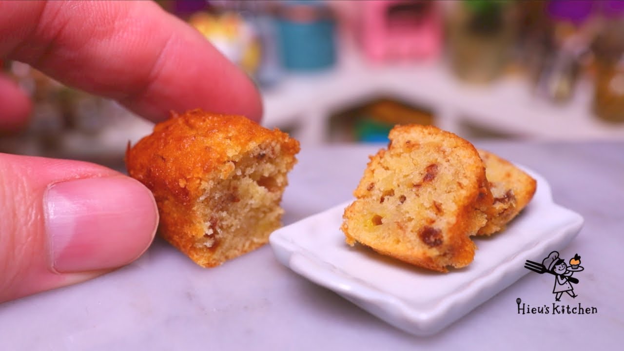 ミニチュア料理】バナナパウンドケーキ│食べられるミニチュアフード
