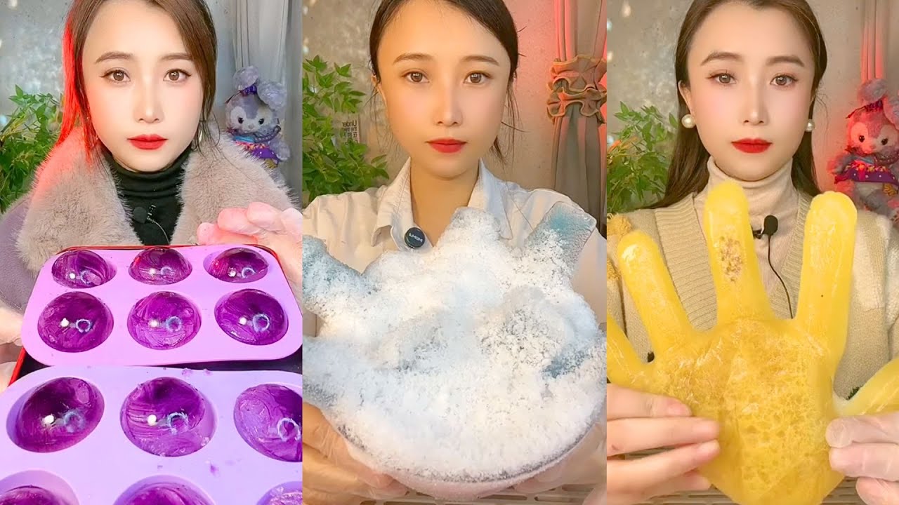 Homemade Chinese Ice Eating ASMR | Soft Frozen Desserts & Snow Ice Sounds #122