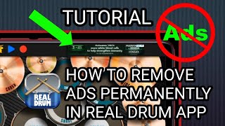 HOW TO REMOVE ADS PERMANENTLY IN REAL DRUM APP TUTORIAL BY HARBEATS!