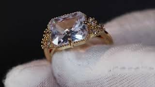 Womens gold engagement ring, gold diamond engagement ring, gold diamond ring