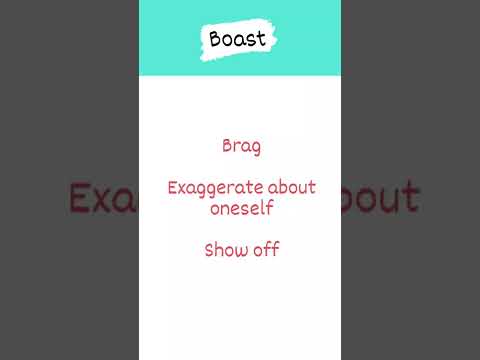 Boast meaning |