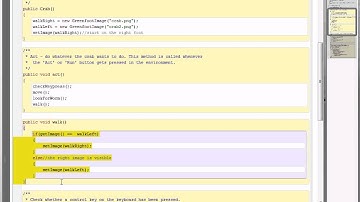 Mr Joyce - Greenfoot Crab Animation - If/Else