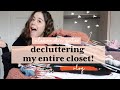 Decluttering My *MESSY* Closet and Trying On My Clothes | CLOSET CLEANOUT 2020