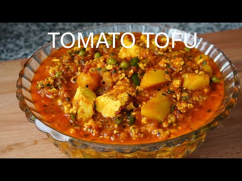 HOW TO MAKE A DELICIOUS TOMATO TOFU RECIPE WITH POTATOES  Tofu Recipe Indian Style