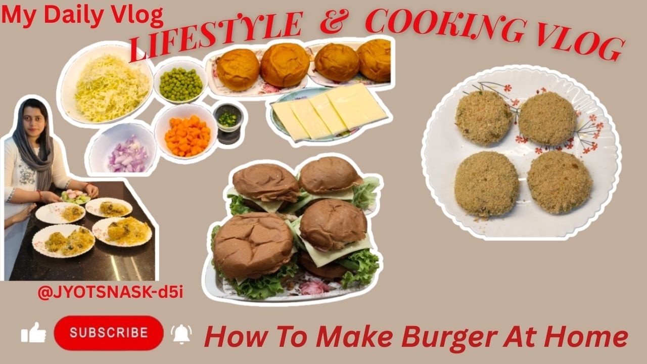 How To Make Burger At Home|Aaj Ghar Mein Banaya Burger