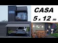 CASA PEQUENA 5 x 12 Metros - Área de Churrasco 4K