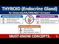 Thyroid for University/DA/DNB/NEET-SS Exams I Must-Know Concepts.