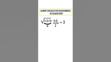 SUM OF CONSECUTIVE ODD NUMBERS IN SQUARE ROOT 💥💥 #shorts #competitiveexams #kingdomofknowledge