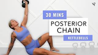 30 Min Posterior Chain & Shoulders Kettlebell Workout (No Repeats)