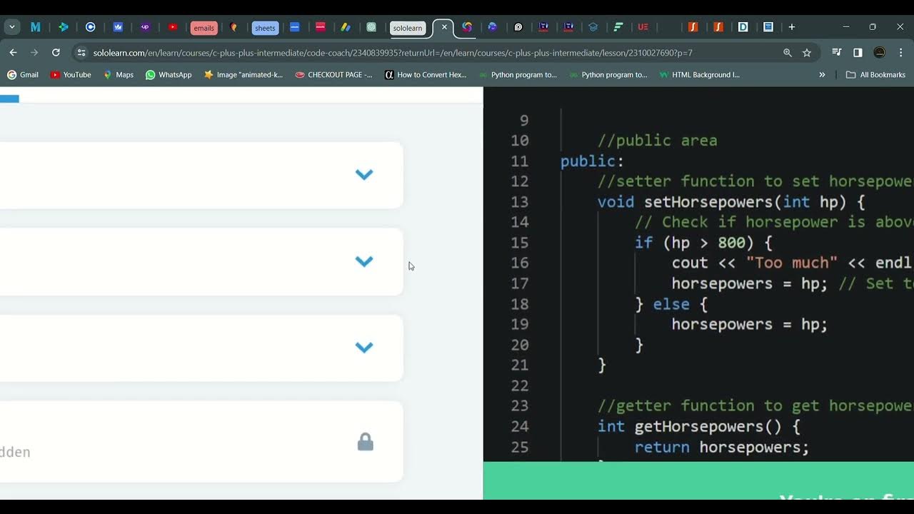 06 Example of Encapsulation | C++ intermediate | Sololearn - YouTube