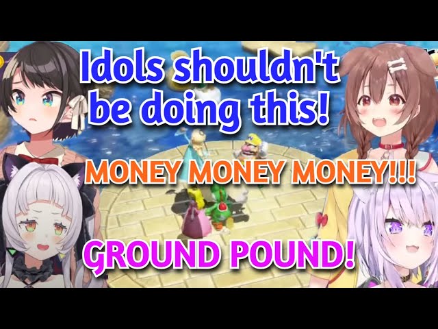 Idols Saying Un-Idol-like Things During a Mario Party Collab (Shion Okayu Korone Subaru) [Hololive]