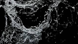 Эффект Футаж на черном фоне разливающаяся вода брызги