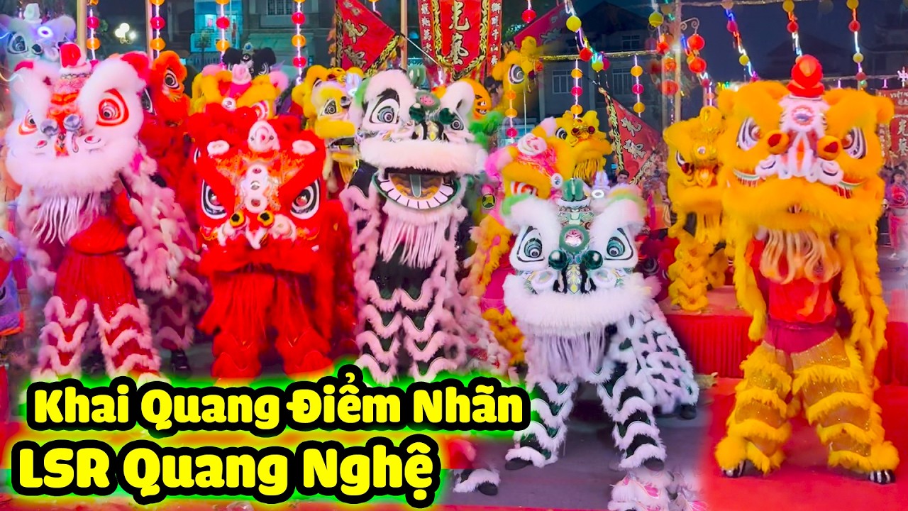 Múa Lân Khai Quang Điểm Nhãn Lân Sư Rồng 2026 LSR Quang Nghệ cúng Chùa Bà P. Lái Thiêu
