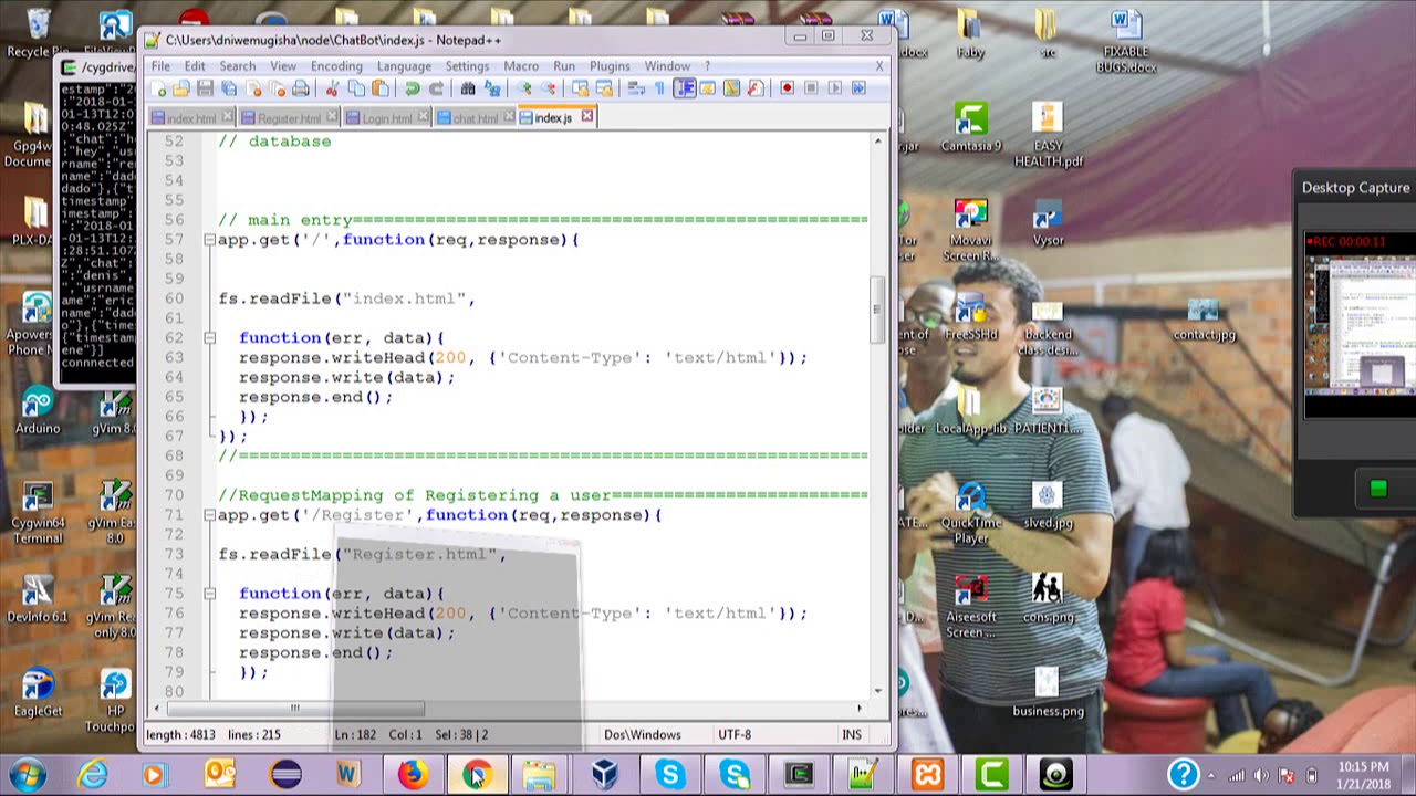 chat room with nodejs - YouTube