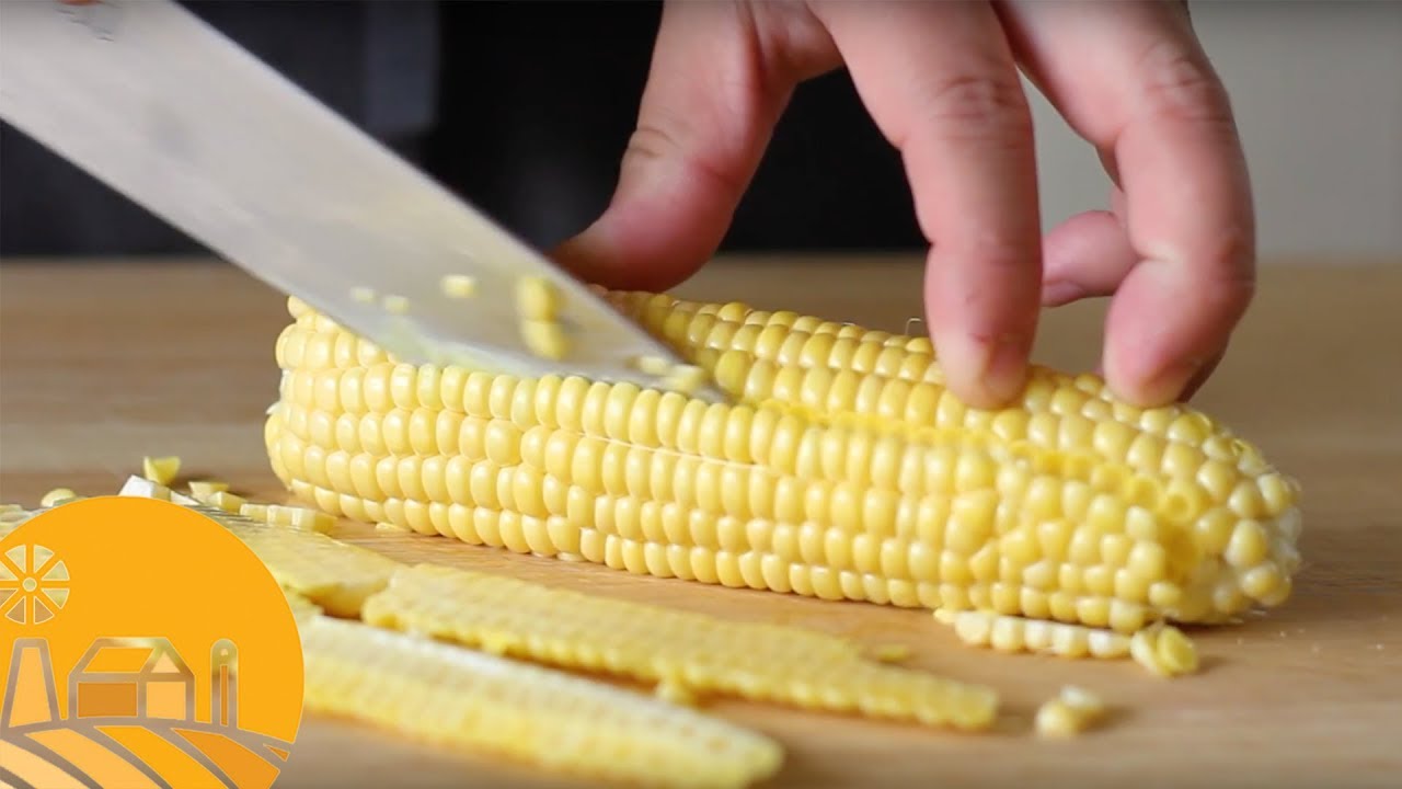 Our no-mess trick for cutting corn off the cob! | Sun Basket - YouTube
