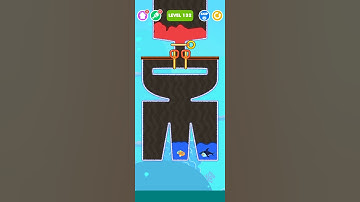 save the fish level 132  -mobile game/fishdom #shorts