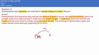 10. Photosynthesis and respiration are essential to maintain balance in nature. Discuss.