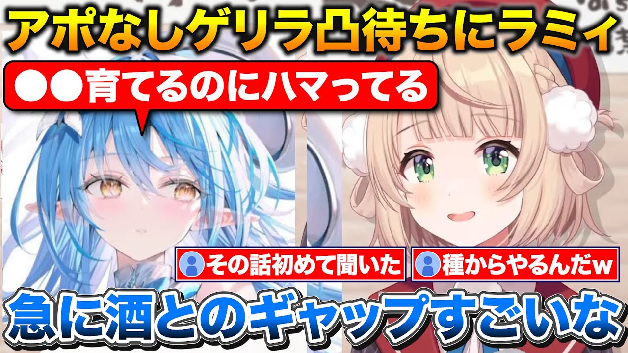 ういママのアポなし凸待ちにラミィ登場、家庭的な趣味かと思ったら結局つまみ用だった【ホロライブ/しぐれうい/雪花ラミィ/切り抜き】