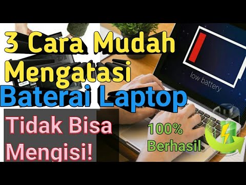 Mengatasi Baterai Laptop Yang Tidak Masuk/ Mengisi Saat Di Cas, 0 % available plugged in charging!