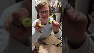 A pipe cleaner bumble bee