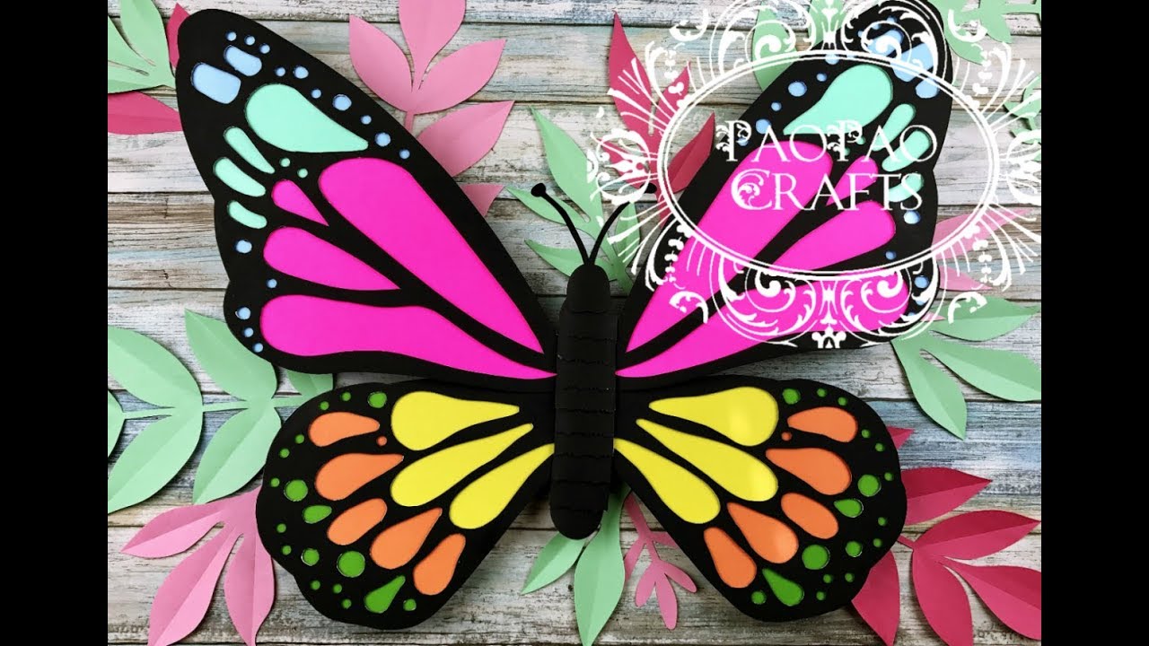 Mariposa Gigante De Papel Mariposa Troquelada Moldes Gratis