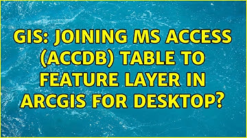 GIS: Joining MS Access (accdb) table to Feature Layer in ArcGIS for Desktop?