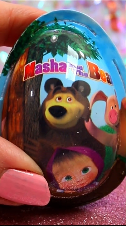 ASMR UNBOXING Masha and the Bear Chocolate Egg Review❤️#shorts #asmr #mashaandbear #chocolate #egg