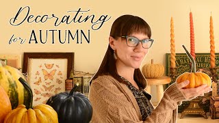Autumn art vlog 🍂 Decorating my home for fall 🎨 Painting fairy pumpkin village| Slow living | artist