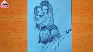 Featured image of post Drawings Of Bffs Hugging