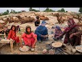 Camel people morning routine in desert  desert life  nomadic life