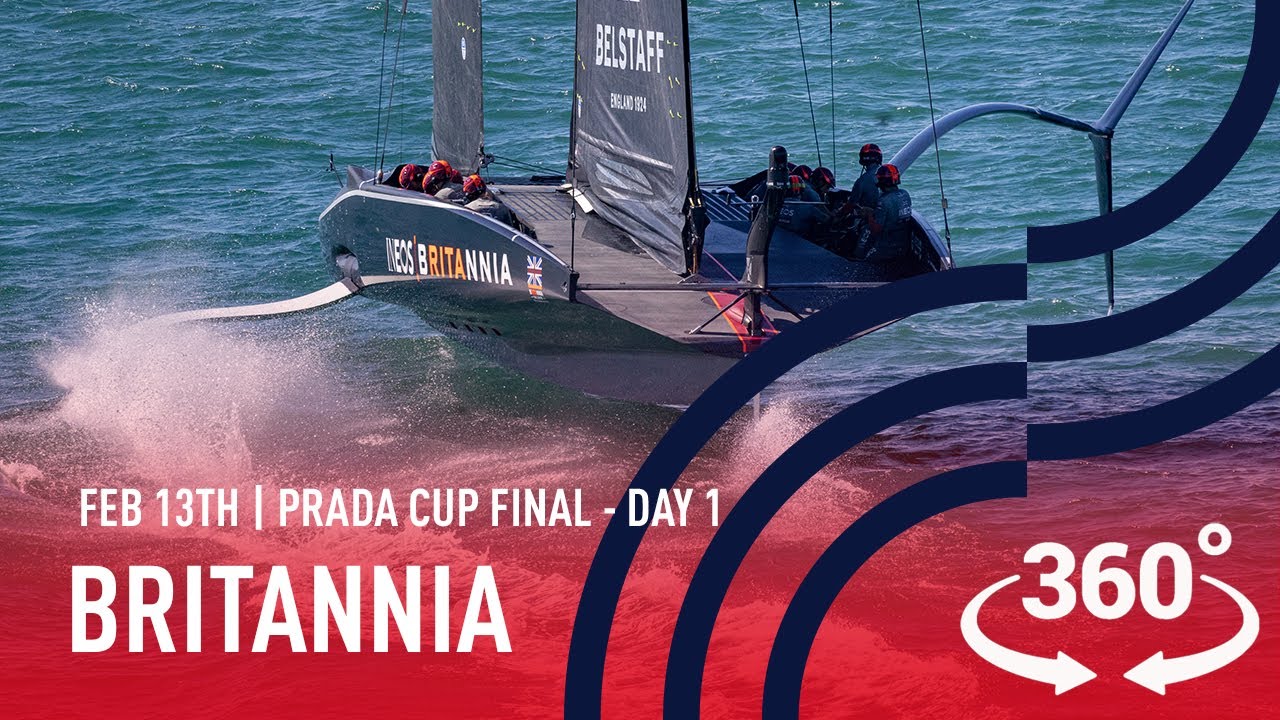 BRITANNIA Onboard 360 | PRADA Cup Final Day 1
