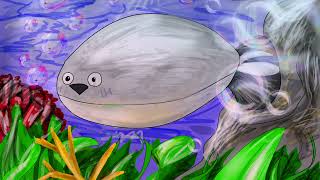 最近流行っているサカバンバスピスを描いてみた　古代の魚