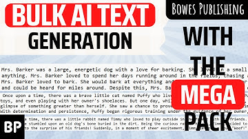 How To Use The Bulk Generate Feature Of The Mega Pack 2.0