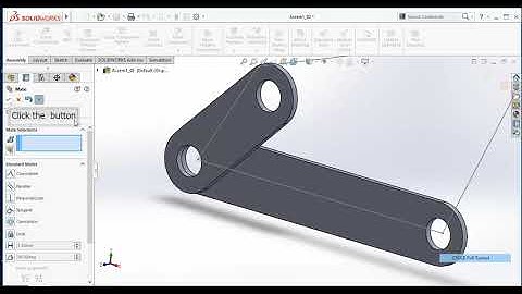Four bar mechanism in Solidworks