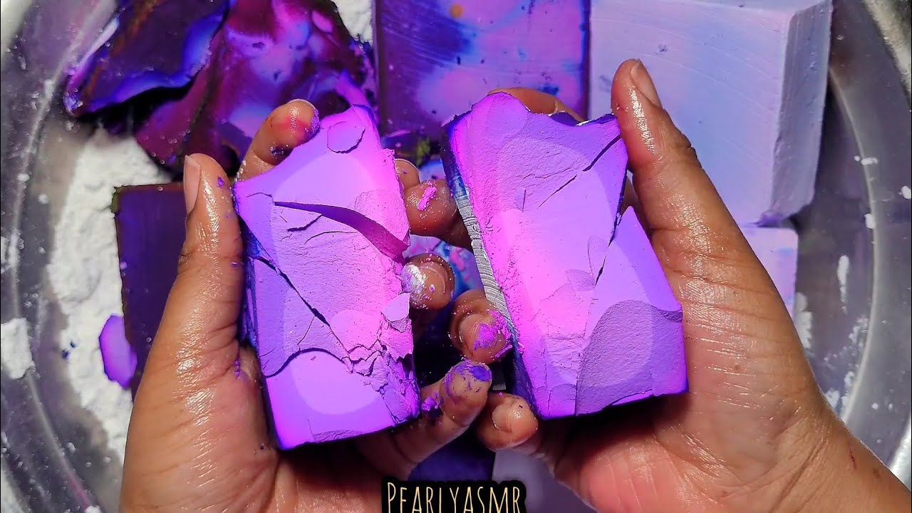 DYE DILUTION SERIES GYM CHALK ASMR- EPISODE 1- PURPLE - YouTube