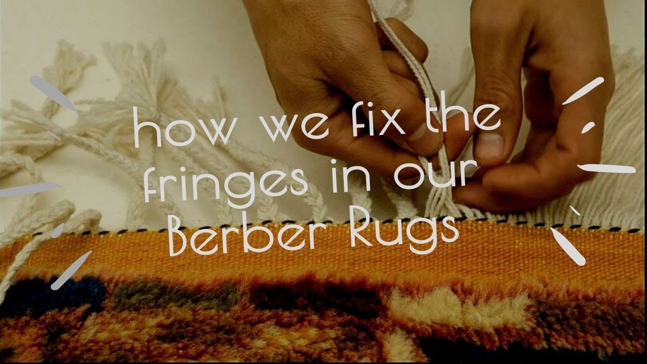This is how we fix the fringes in our Berber Rugs