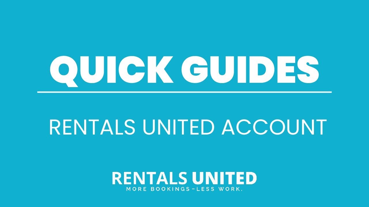 How To Set Up Your Rentals United Account YouTube