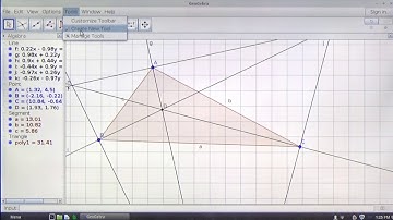 Creating new tools in geogebra