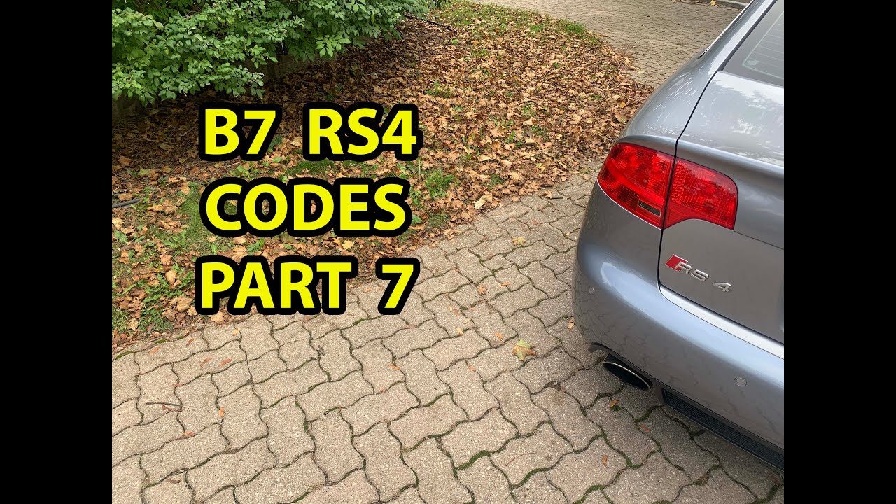 B7 RS4 - Коды Часть 7