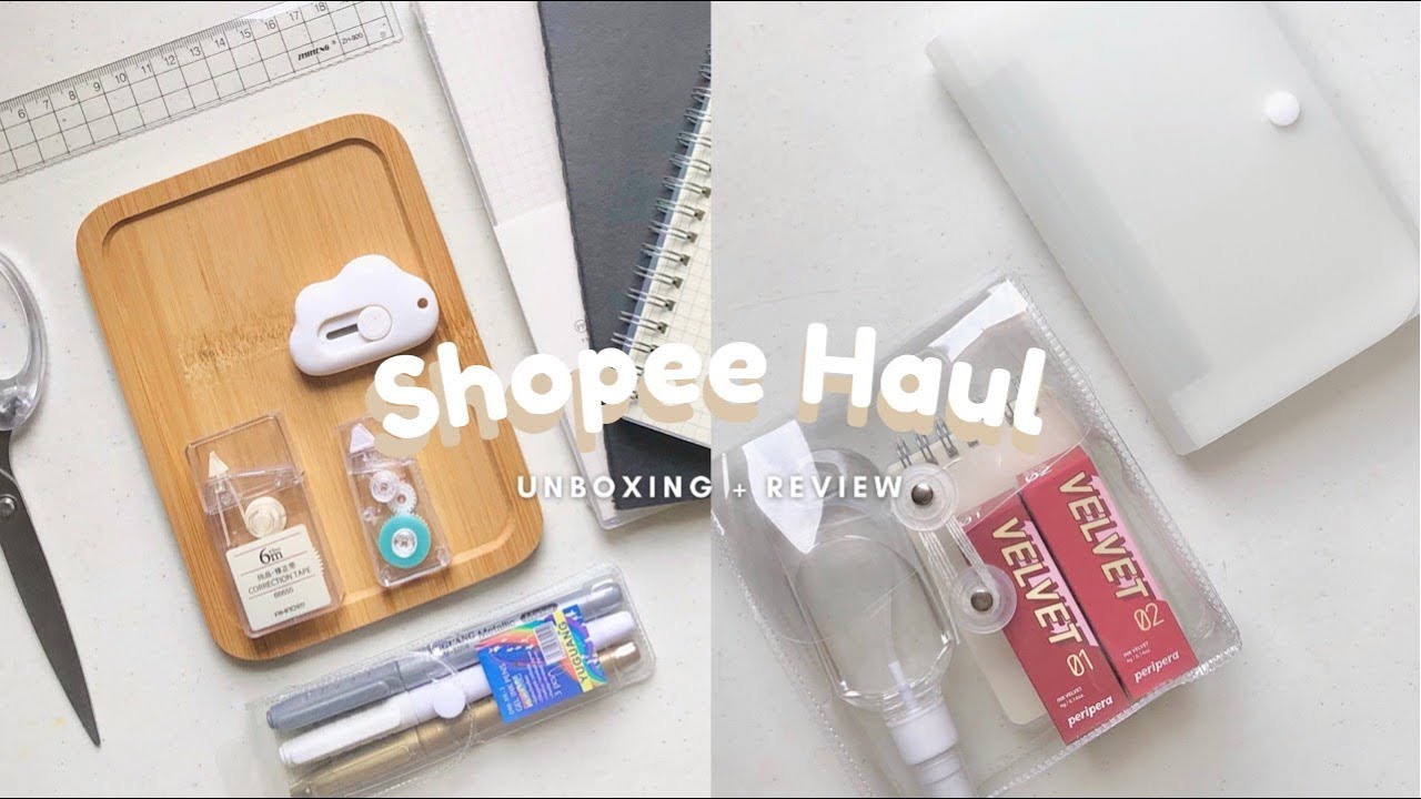 shopee haul for my desk makeover // part 1 (affordable finds) YouTube