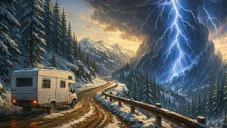 Survive on the road before the storm catches up with us! (Long Drive North)