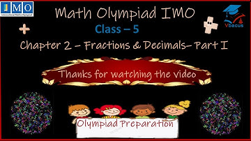 #vbacus ✍️Class 5 | SOF MATHS Olympiad IMO | Chapter 3 Fractions and Decimals (Part-1) #imo #